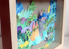 Load image into Gallery viewer, Little scooter - a watercolour paper collage original artwork