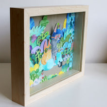 Load image into Gallery viewer, Little scooter - a watercolour paper collage original artwork