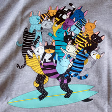 Load image into Gallery viewer, Surfing Cats T-shirt
