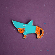 Load image into Gallery viewer, Shark Cat Enamel pin