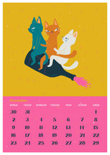 Load image into Gallery viewer, Printable 2024 calendar - cat calendar - downloadable printable DIY