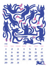 Load image into Gallery viewer, Printable 2024 calendar - cat calendar - downloadable printable DIY