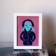 Load image into Gallery viewer, People series - Egle - original illustration framed