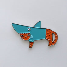 Load image into Gallery viewer, Shark Cat Enamel pin