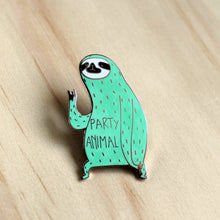 Load image into Gallery viewer, Party Sloth Enamel Pin