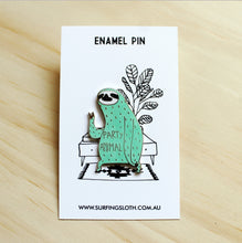 Load image into Gallery viewer, Party Sloth Enamel Pin