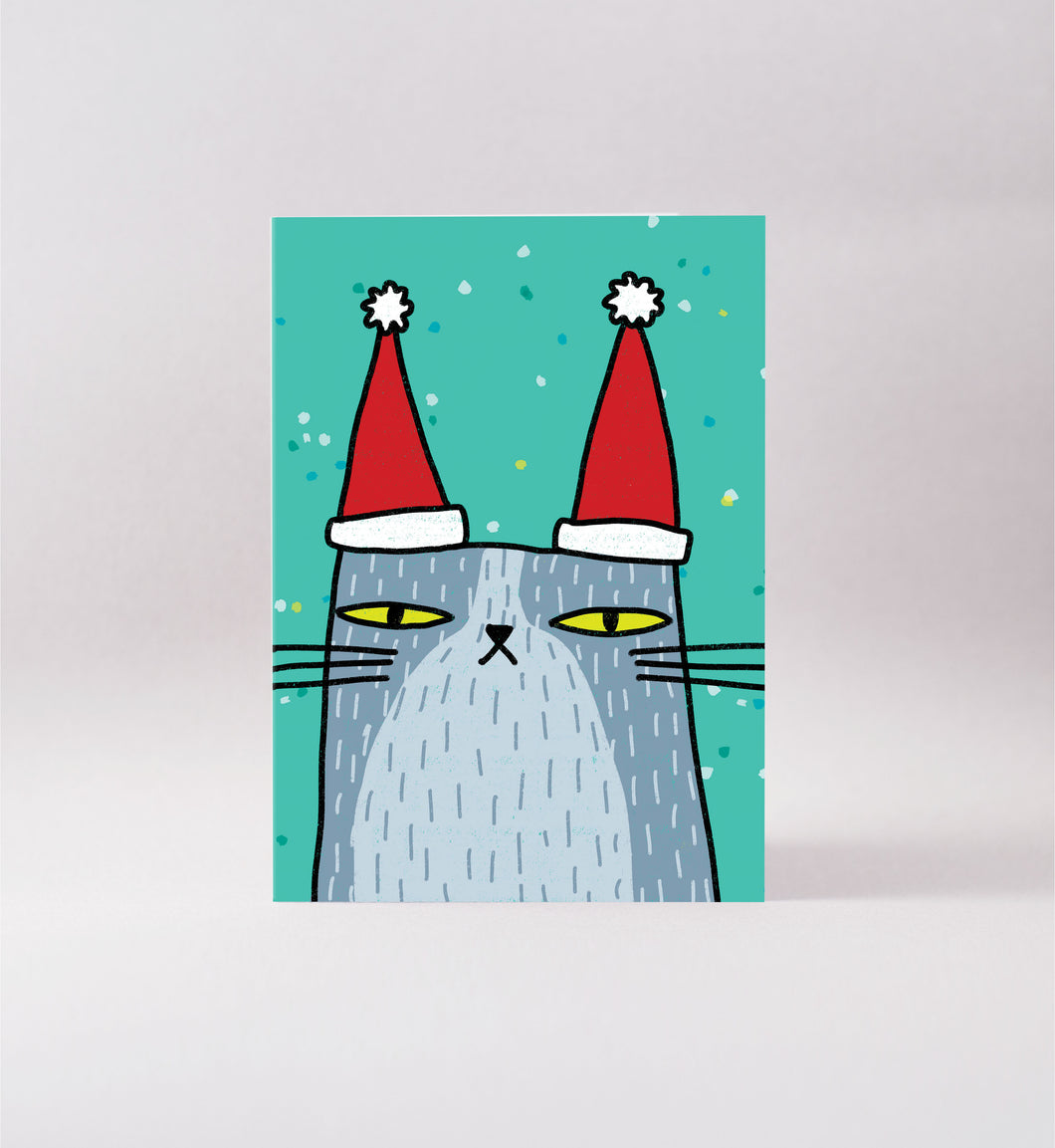 Cats Hats Christmas Card