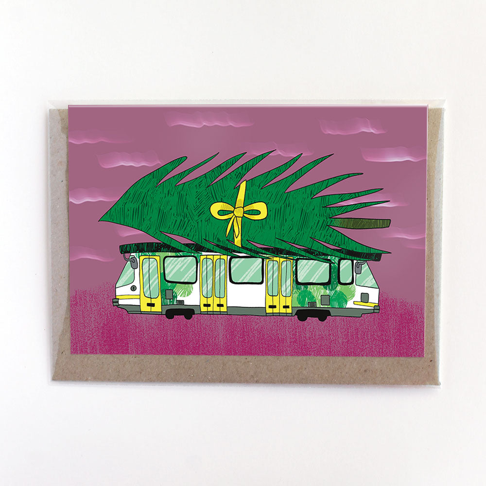 Christmas Tram Card