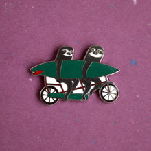 Load image into Gallery viewer, Tandem Sloth Enamel Pin

