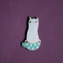 Load image into Gallery viewer, Coffee Cat Enamel Pin
