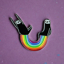 Load image into Gallery viewer, Rainbow Sloths Enamel Pin
