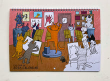 Load image into Gallery viewer, 2026 colouring cat calendar.
