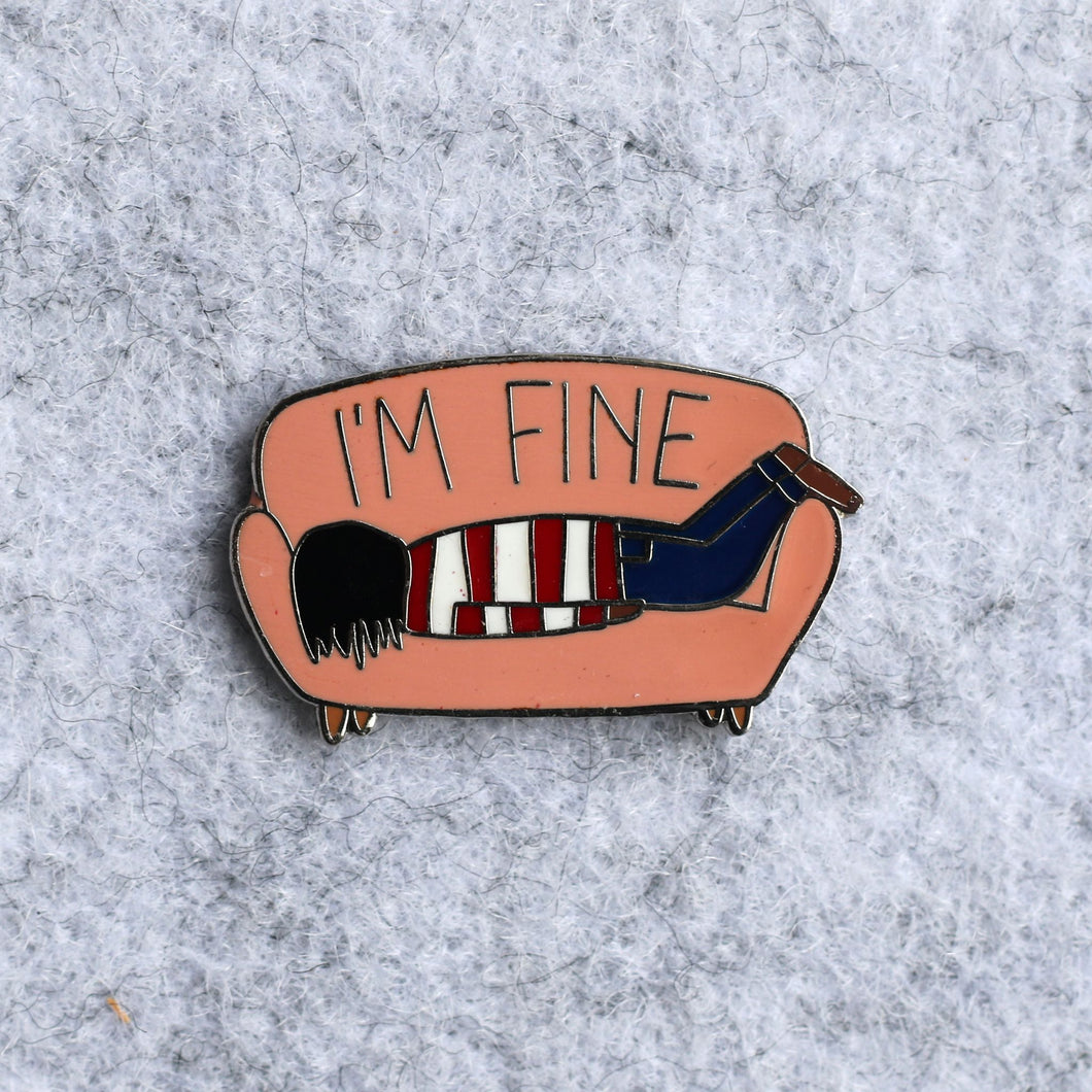 I am Fine Enamel Pin