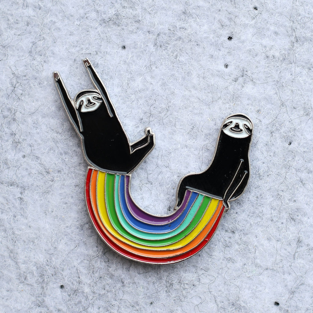 Rainbow Sloths Enamel Pin