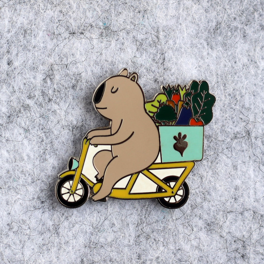 Wombat Food Delivery Service Enamel Pin