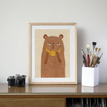 Load image into Gallery viewer, Croissant Bear Print
