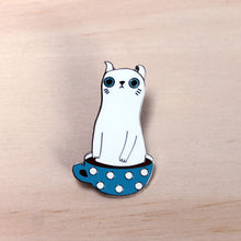 Load image into Gallery viewer, Coffee Cat Enamel Pin

