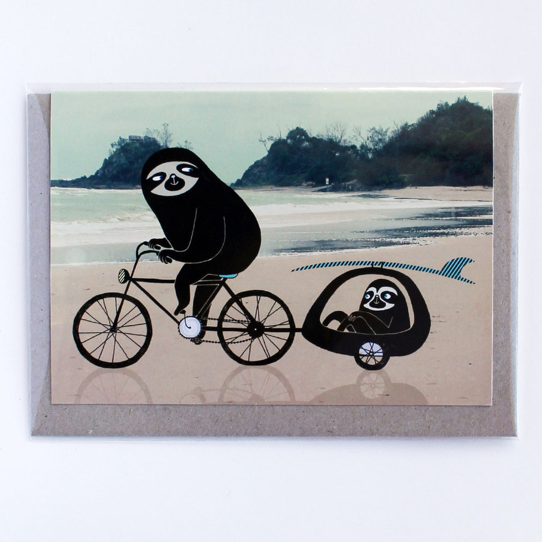 Beach Sloths Card