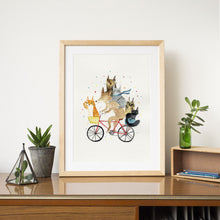 Load image into Gallery viewer, Cycling Pets Print
