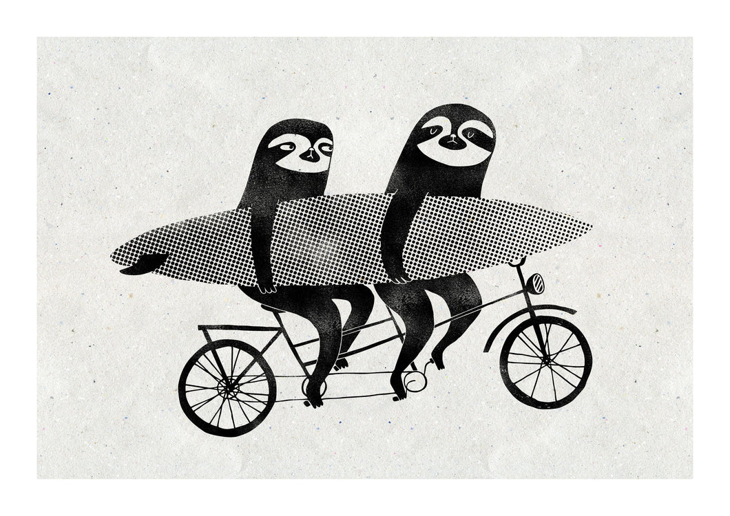 Tandem Sloths Print