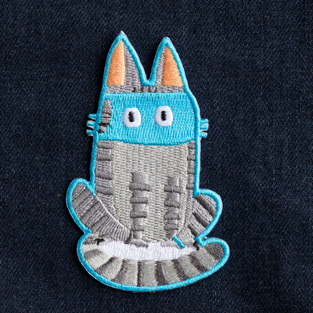 Masked Cat Iron On Patch