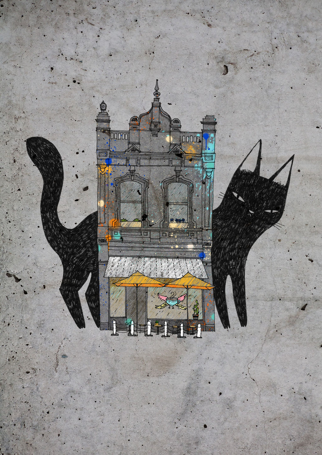 City Cat Print