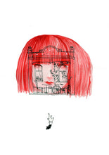 Load image into Gallery viewer, Red hair original drawing
